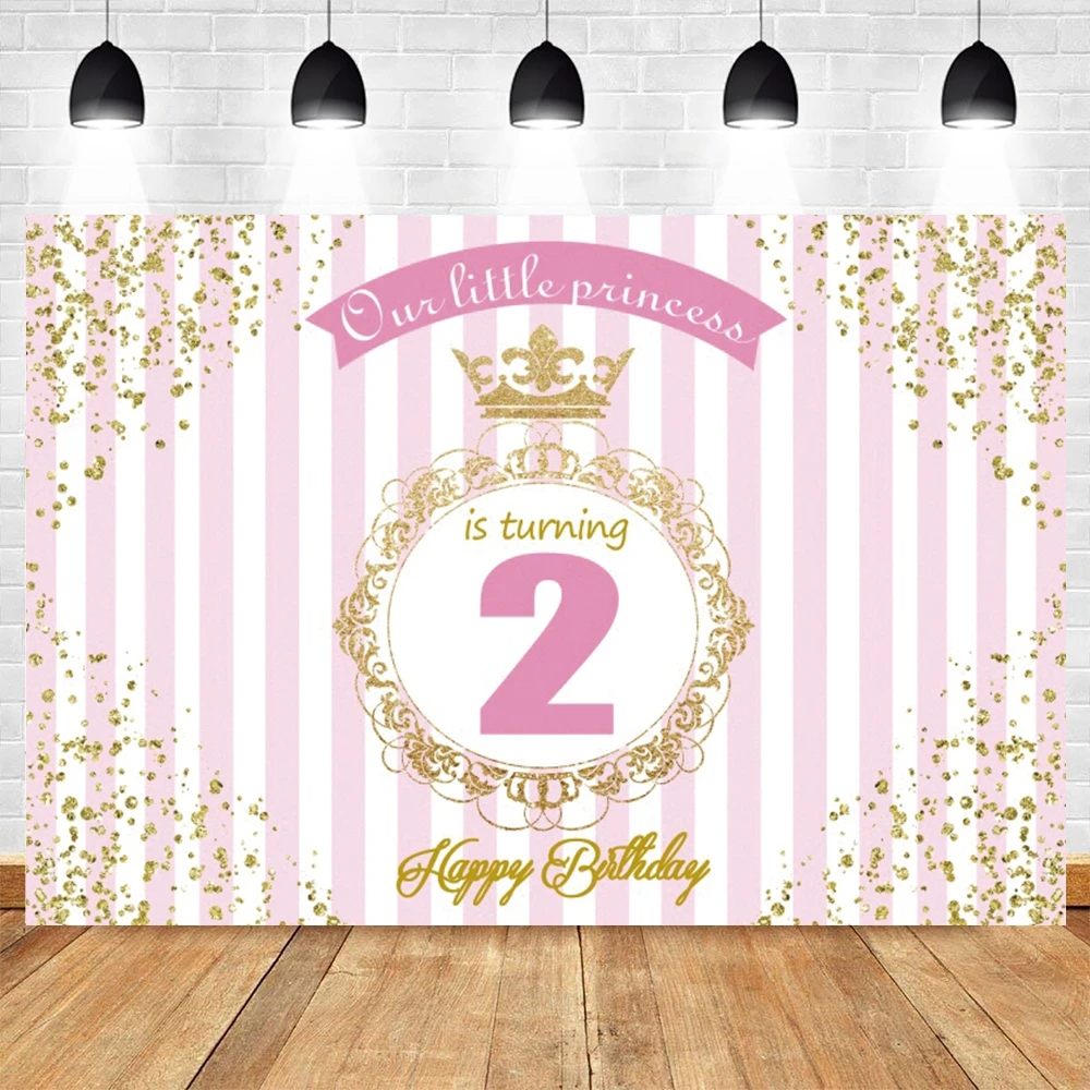 

Yeele Baby Princess Birthday Backdrops Pink Stripe Party Decor Photozone Banner Photo Photographic Background Photo Studio Props