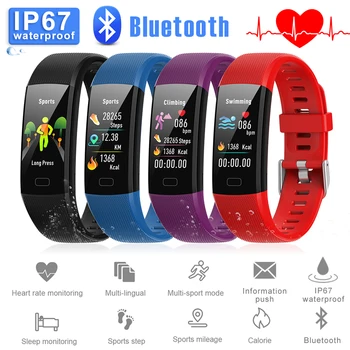 

Health Bracelet Bluetooth Heart Rate Blood Pressure Smart Band Fitness Tracker Smartband Wristband for Smart Band Smart Watch