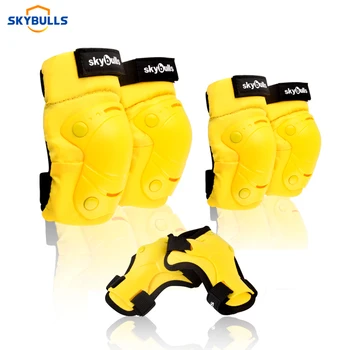 

Skyubulls 6pcs/set Skating Protective Set For Kids Balabce Bike Roller Wrist Knee Elbow Pads Brace Outdoor Sports For Children