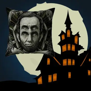 

45x45cm 1PCS Halloween Series Polyester Pillowcase Sofa Pumpkin Ghosts Cushion Cover Decor
