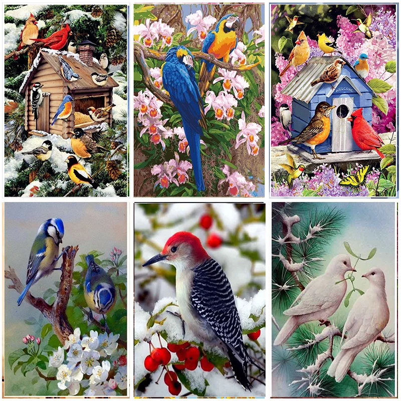 

5D DIY Diamond Painting Full Round Bird Pattern Animals Set Art New Arrival Embroidery Crystal Mosaic Cross stitch Adults Gift