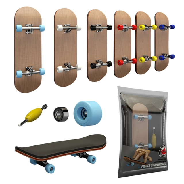 Finger SkateBoard With Bearings Wooden Fingerboard Toy Professional Stents Finger Skate Set Novelty Children Christmas Gift 1