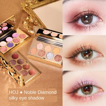 

HOJO Eye Shadow Noble Diamond Silky Sequin Glitter Pink Earth Color Matte Beginner Temperament Girl