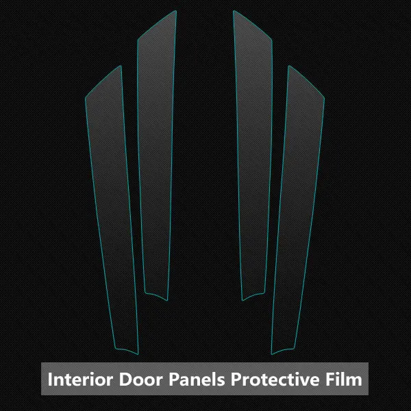 Внутренняя отделка приборной панели переключения передач Панель фар переключатель frameпрозрачный защитная пленка наклейки для BMW X3 X4 F25 F26 - Название цвета: 4pcs Door Panel