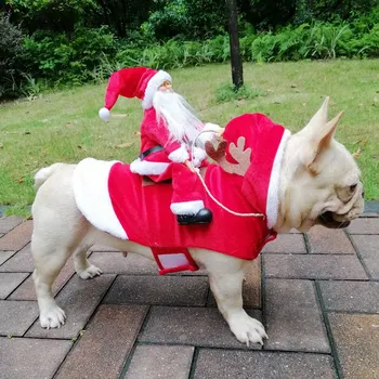 

Christmas Dogs Santa Cosplay Outfit For Christmas Carnival Pet Costumes Apparel Party Dressing Up Clothing Pet Xmas Costume