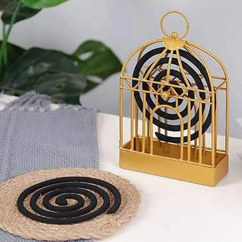 

2Pcs Mosquito Coil Holder Iron Hollow Mosquito Coils Box Mosquito Coil Rack Plate With Cover And Handle for Home Outdoor