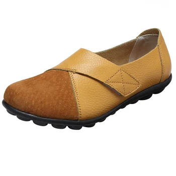 

Orthopedic PU Leather Loafers Soft Sole Casual Flats Shoes for Women Students ZJ55