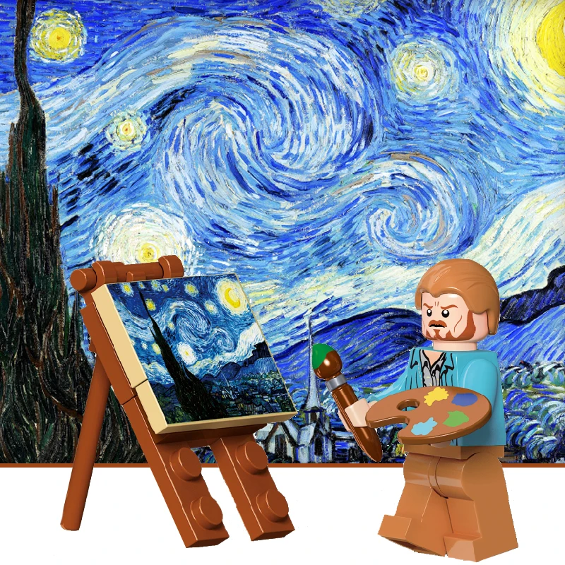 ​​Van Gogh The Starry Night Bausteine ​​Bausteine Spielzeug Set 1554 Teile//