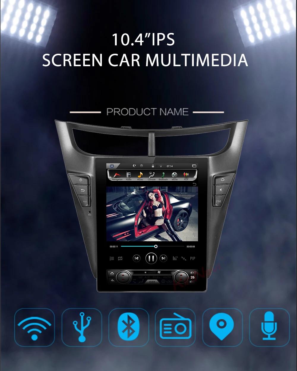 KiriNavi 10," 1Din Android 8,1 Автомобильная магнитола для Chevrolet Sail Автомобильный мультимедийный плеер gps Навигация Dvd Automotivo+ Bluetooth