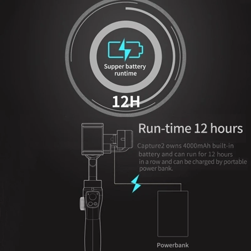  3-Axis Handheld Gimbal Stabilizer Time Lapse Face Tacking for Smart Phone iPhone Samsung Xiaomi Hua