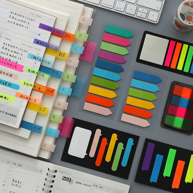 New Color Self Adhesive Memo Pad Sticky Notes Bookmark Marker Sticker Paper Creative Office School Supplies Girl Gifts | Канцтовары для