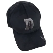 Новая шляпа Женская Корейская версия трендовой дикой моды бейсбольная кепка D буква новая трендовая Стразы бархатная мужская шапка