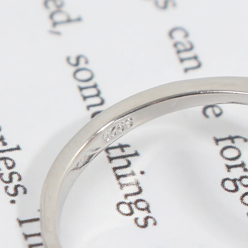 1Pcs 925 Sterling Silver Minimalist Zircon Moon Star Opening Ring For Charming Women Party Fine Jewelry Cute Gift
