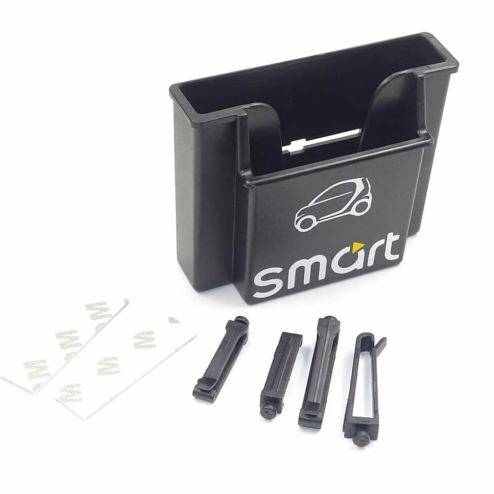 Car Door Storage Box Key Mobile Phone Card Note Holder Decoration For Mercedes smart fortwo 453 forfour 451 Accessories