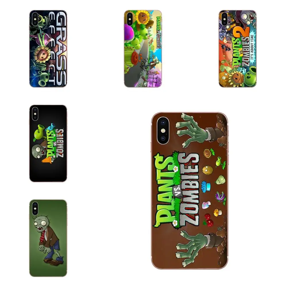Растения против Зомби ТПУ Coque для Apple IPhone X XS Max XR 4 4s 5 5C 5S SE 6 6S 7 8 Plus | Мобильные