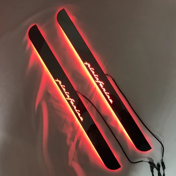 

Acrylic door sill plate strip with led decorative welcome light moving door scuff for fiat pininfarina