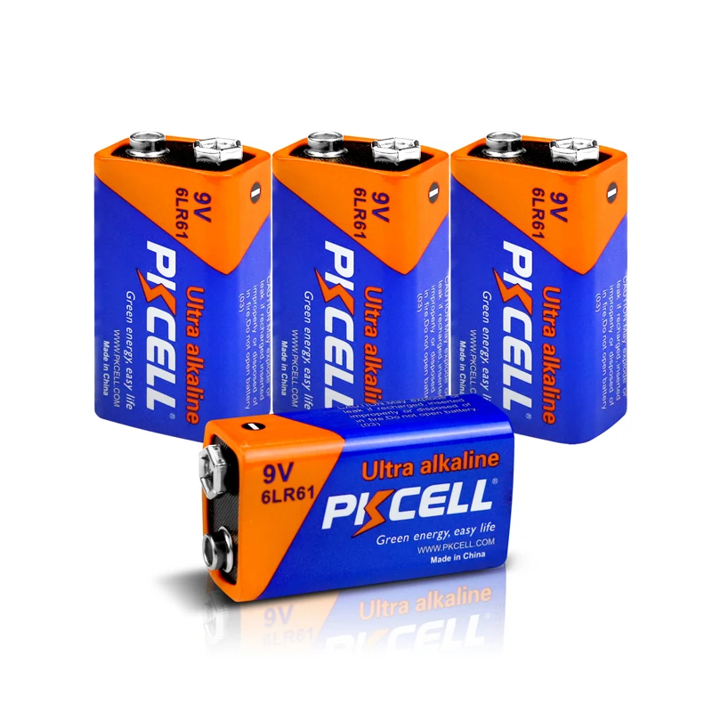 5pc Pkcell 9v 6lr61 Ppp3 1604a Alkaline Battery Non-rechargeable