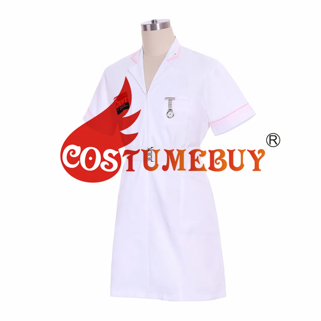 CostumeBuy Темный рыцарь Джокер платье медсестры униформа Хэллоуин белый наряд
