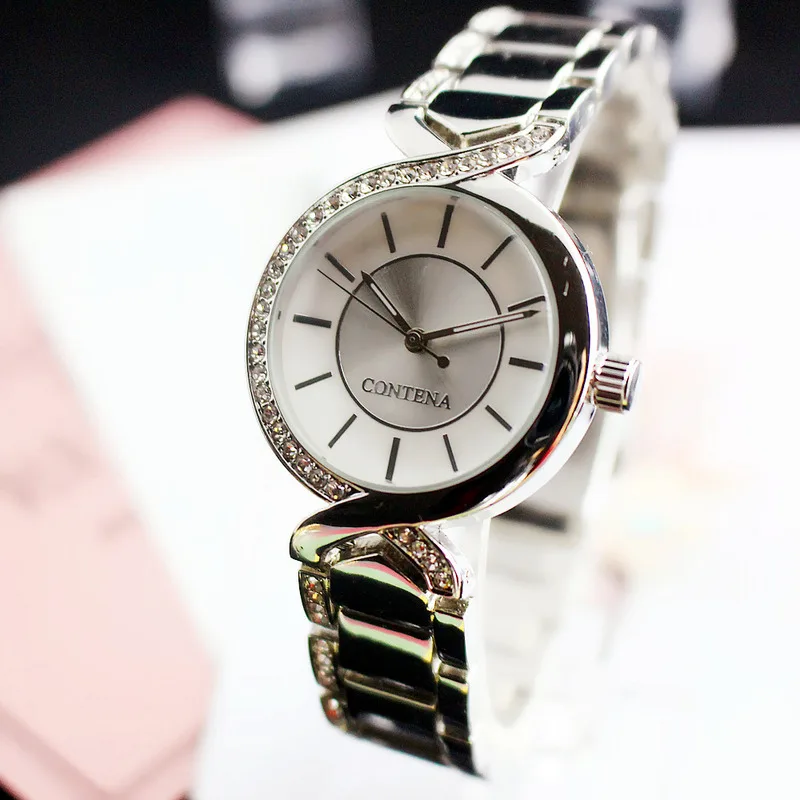 CONTENA модные роскошные женские кварцевые наручные часы relogios reloj Женские часы