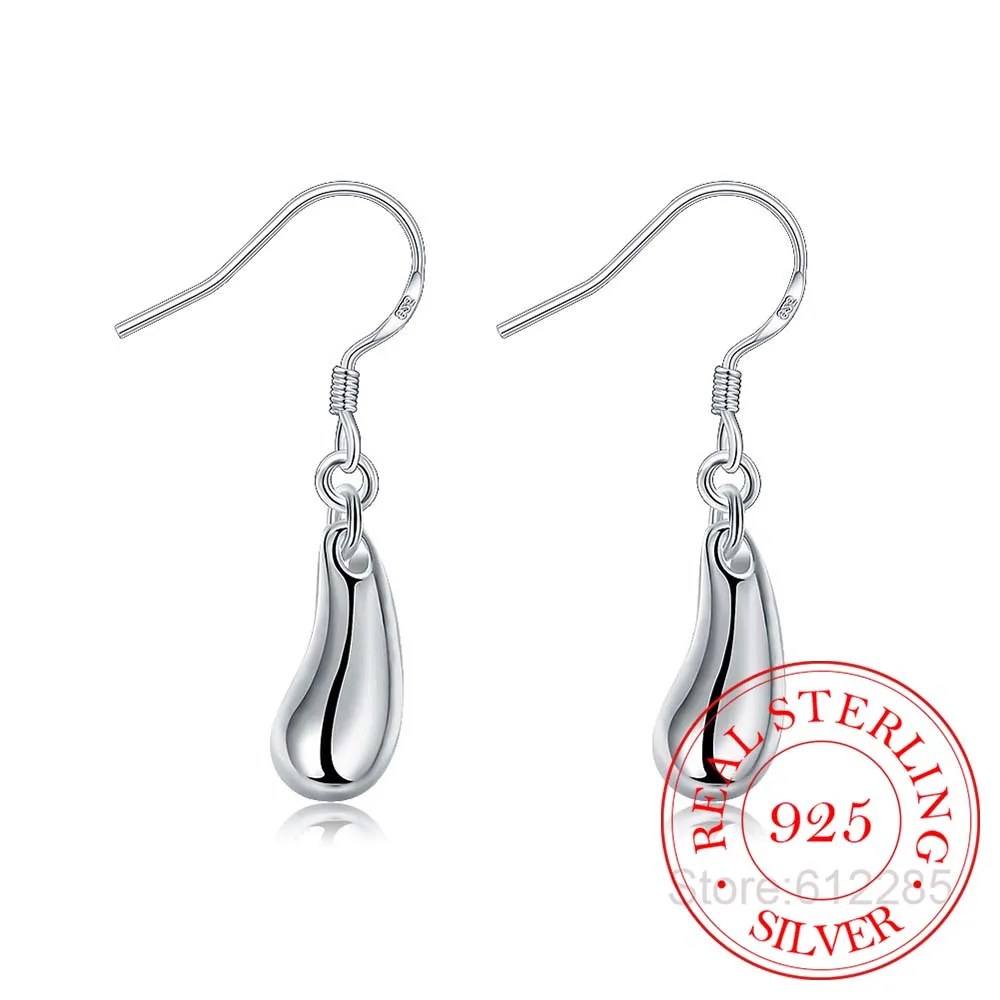 Серьги из серебра 925 пробы свадебные ювелирные аксессуары модные гладкие