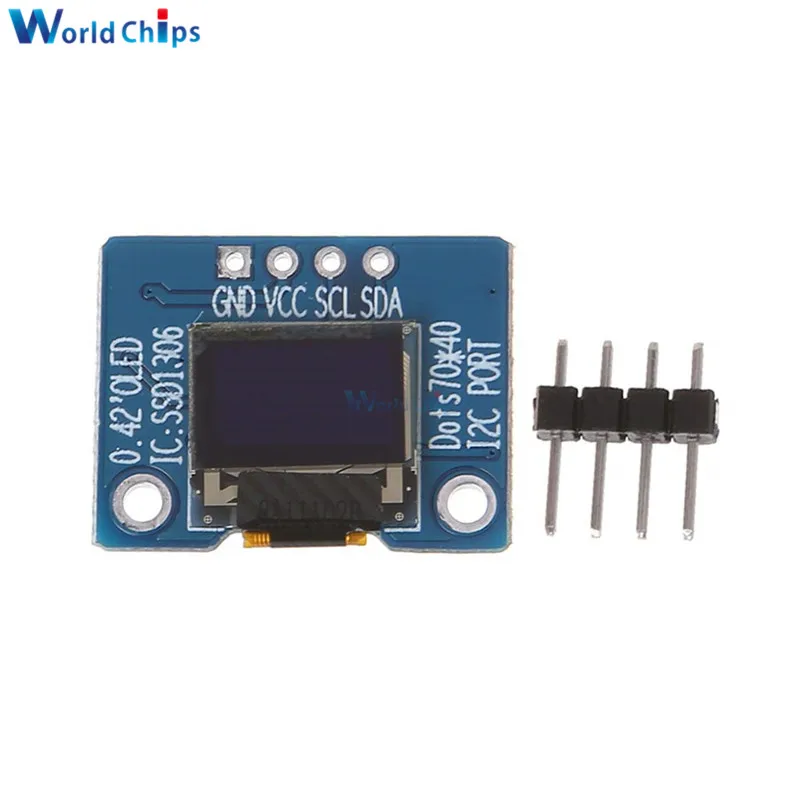 Diymore 0,42 дюймовый OLED дисплей ЖК-модуль 72*40 OLED модуль IIC/SPI интерфейс Белый ЖК-дисплей модуль 16 Pin SSD1306