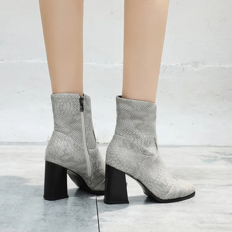 

Big Size 9 10 11 12 boots women shoes ankle boots for women ladies boots shoes woman winter Solid color pointed heel