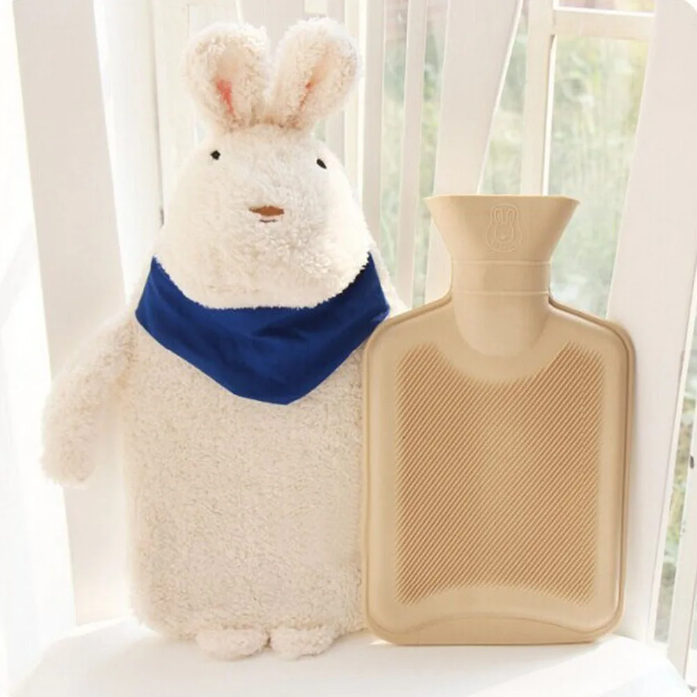

New Creative Cute Cartoon Rabbit Hot Water Bottle Bag Safe And Reliable High-quality Rubber Washable Household Warm Items