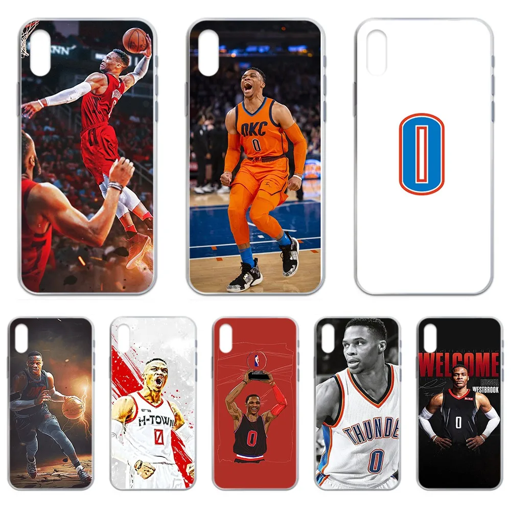 Russell Westbrook basketball MVP Прозрачный чехол для телефона iphone 4 4S 5 5C 5S 6 6S PLUS 7 8 X XR XS 11 PRO SE 2020 MAX