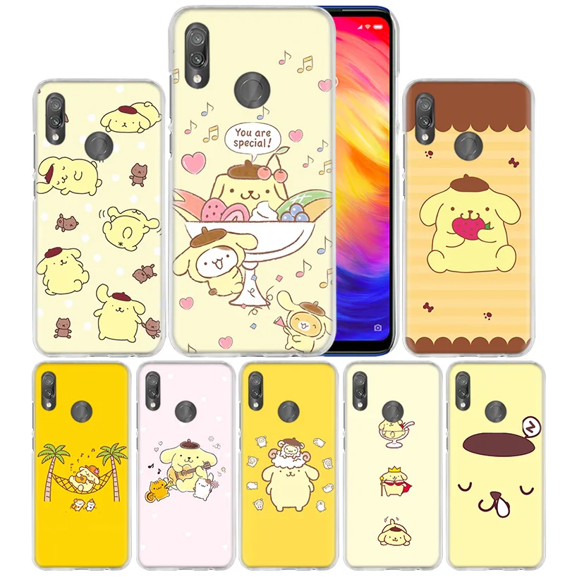

Case Cover for Xiaomi Redmi Note 7 7A 7S 6 6A 5 Y3 K20 Mi 8 9T CC9 CC9E A1 A2 A3 Play F1 Lite Pro Plus Sanrio pom pom purin love