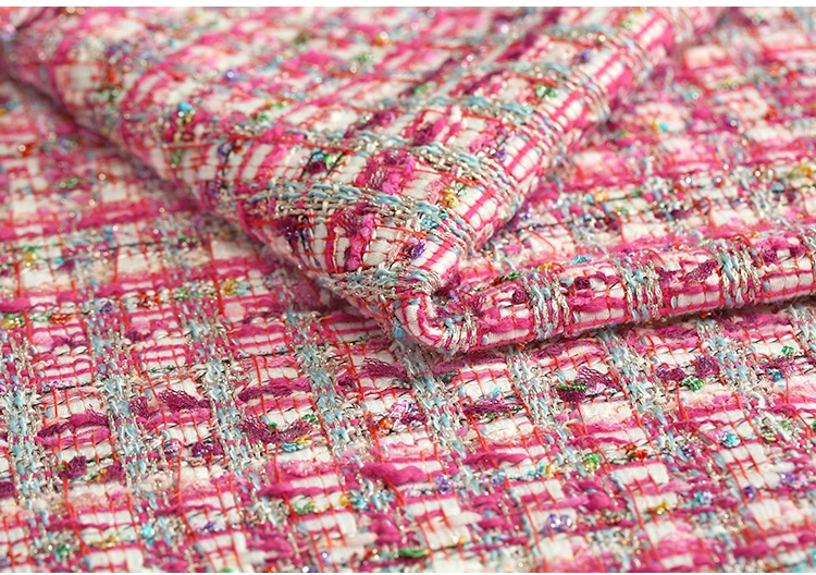 Sweet lovers soft tweed fabric for coat shorts tissu au metre bazin riche getzner telas por metro tissus tecido stof tessuti DIY