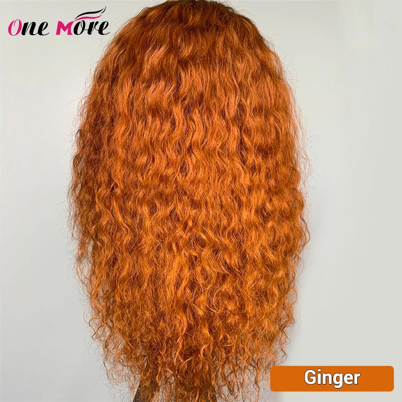 US $54.20 Orange Ginger Lace Front Wig Deep Curly Middle Part Lace Wig Colored Human Hair Wigs Orange Ginger Ombre 1b 30 Blonde Lace Wig