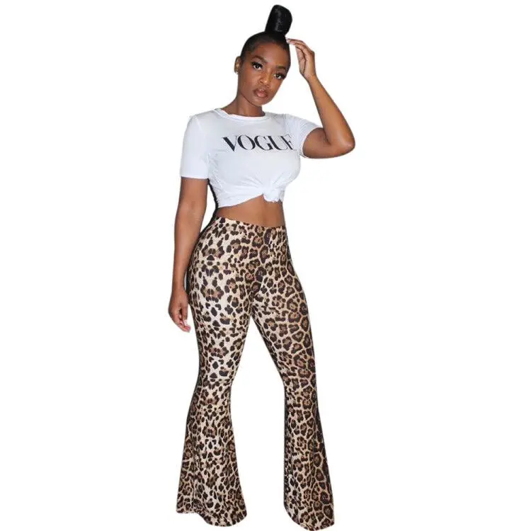 Сексуальные Клубные леопардовые широкие брюки женские брюки со змеиным принтом с высокой талией облегающие Женские брюки уличная