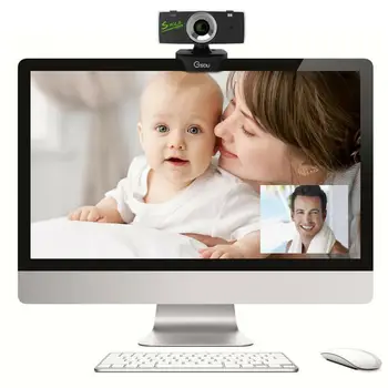 

Webcam 480P HD Camera Web Cam 360 Degree Webcam USB MIC Clip-on for Laptop Desktop Computer Accessory
