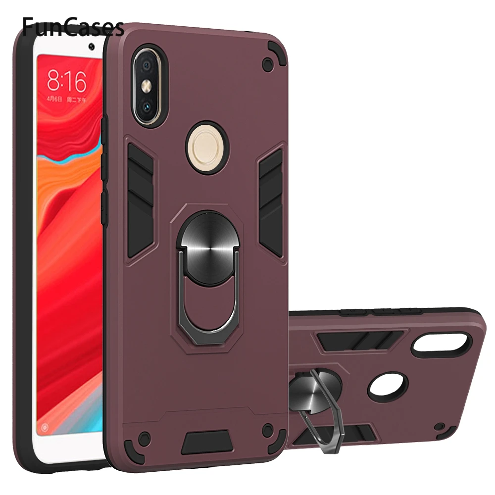 Paraurti Ad Anello Magnetico Per Auto Soft Tpu Shell Per Xiaomi Ajax Redmi S2 Custodie Cover Per Telefono Xiaomi Redmi Etui Y2 K20 Funda Armor Case