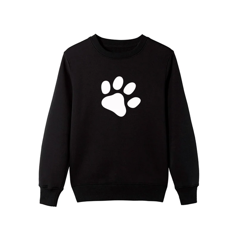 

Cute Dog Footprint Printed Pullovers Women Winter Casual Long Sleeve Sweatshirts Feminine Harajuku Hoodies Brand Clothing Tops