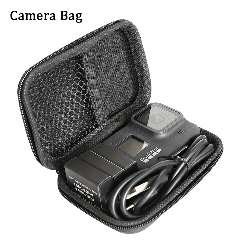 Силиконовый чехол для GoPro Hero 8, черный, закаленное стекло, защита экрана, защитная пленка для объектива, чехол, сумка для Go Pro 8, аксессуары