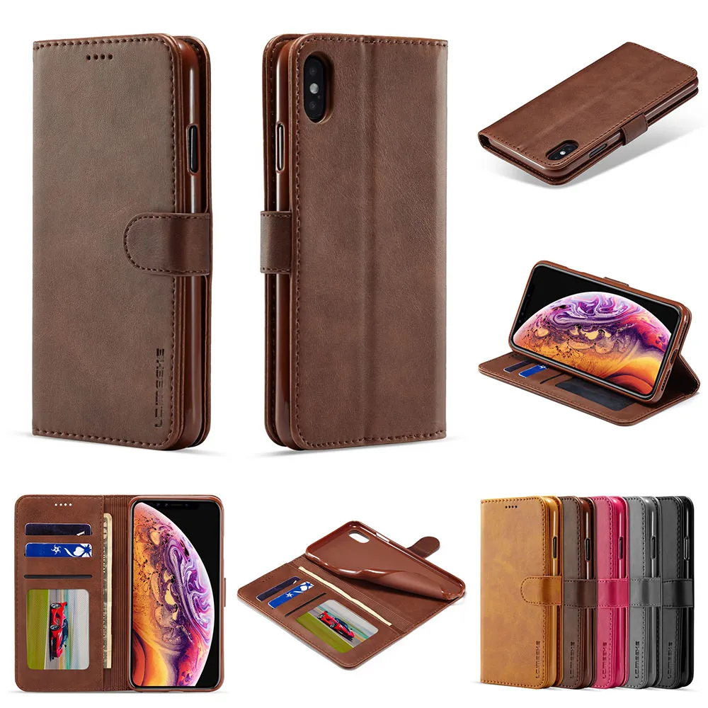 LLZ.COQUE Folio Busniess кожаный ТПУ Магнитный чехол бумажник для Iphone 11 Pro Xr XS MAX 7 8 PLUS X TEN 10 5 5S