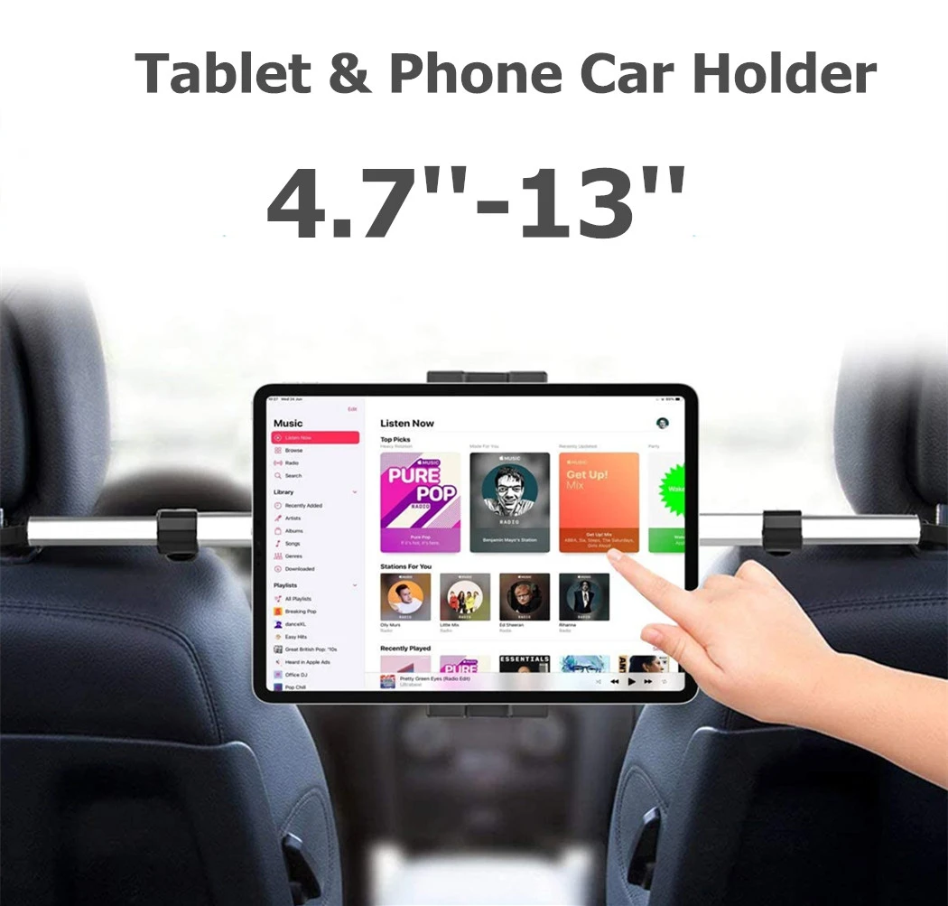 Soporte de tableta de 13 pulgadas coche, soporte para iPad Pro 12,9, reposacabezas de asiento trasero, abrazadera de para Samsung Galaxy Tab Plus Fe|Soportes de tablet| - AliExpress