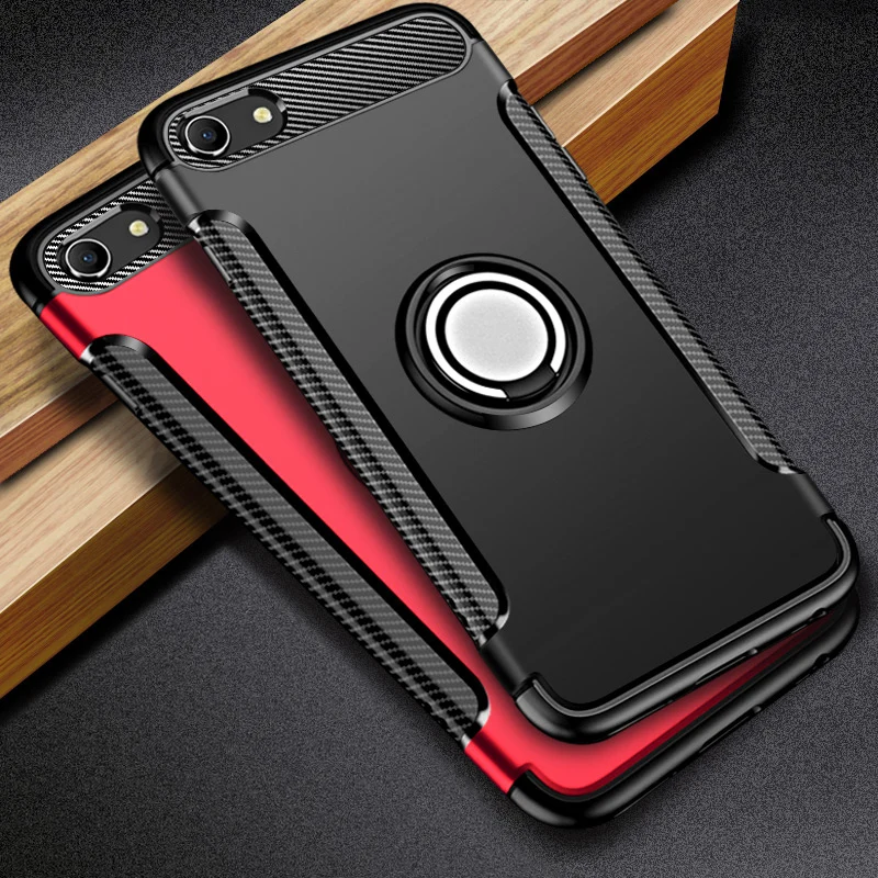 Oppo Reno 10X Case Ring Holder Armor Bumper Protective Back Cover OPPO A3s A5 AX5 A59 F1S Find 9 A79 A83 A1 F5 F9 A7X Phone Case