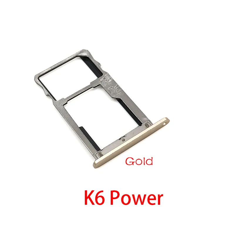 Для lenovo ZUK Z2/K5 Note/K6 power Micro Nano SIM держатель для карт лоток адаптер держателя слота разъем - Цвет: K6 Power Gold
