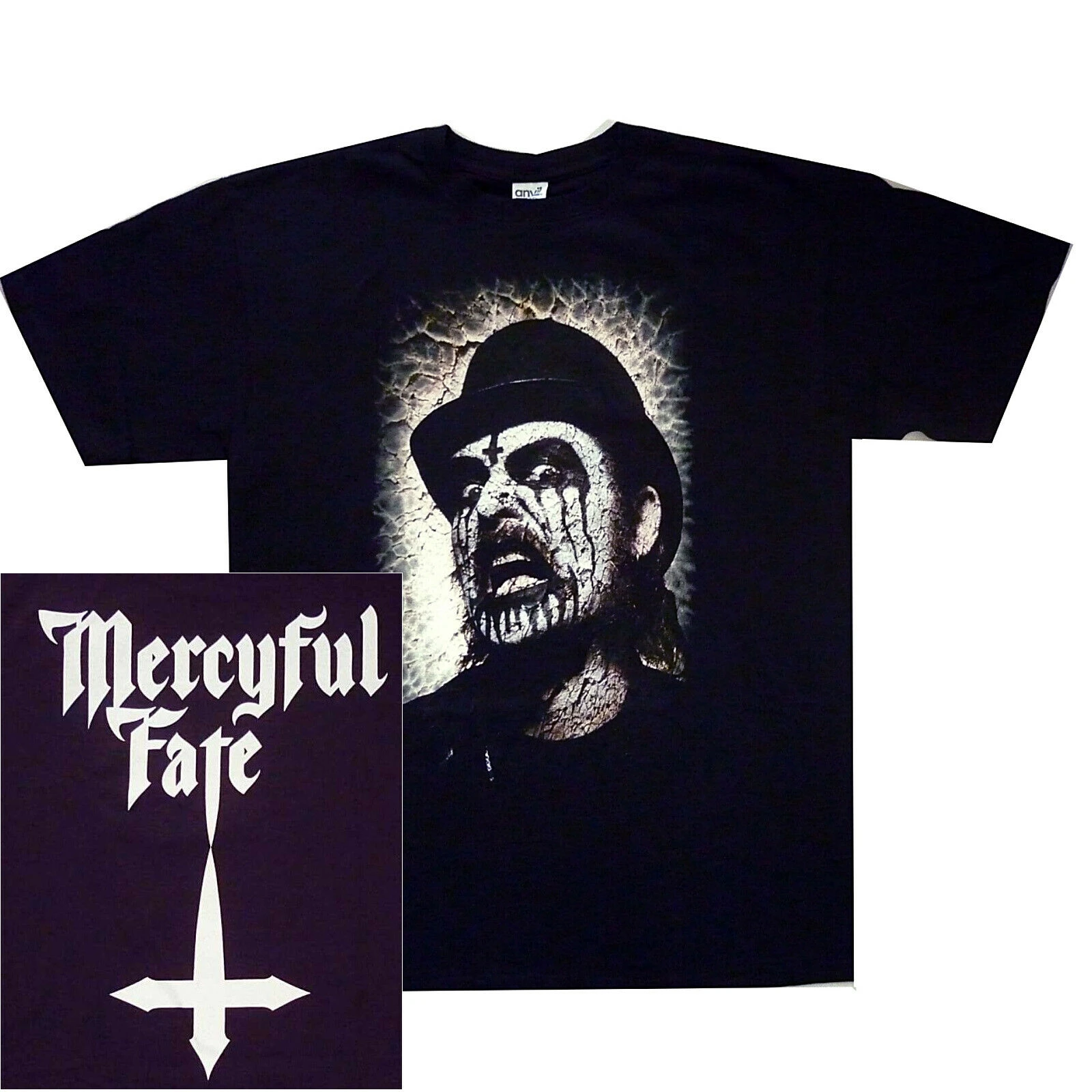 Mercyful Fate King Diamond Face XL тяжелая металлическая лента две стороны футболка официальная
