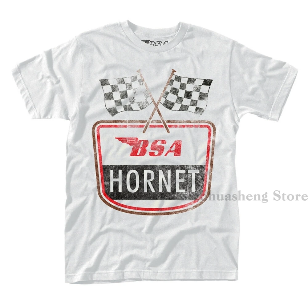 BSA мотоциклы Hornet Футболка-новая и официальная! хлопок мужская футболка Женские топы футболки с круглым вырезом с коротким рукавом Забавные футболки