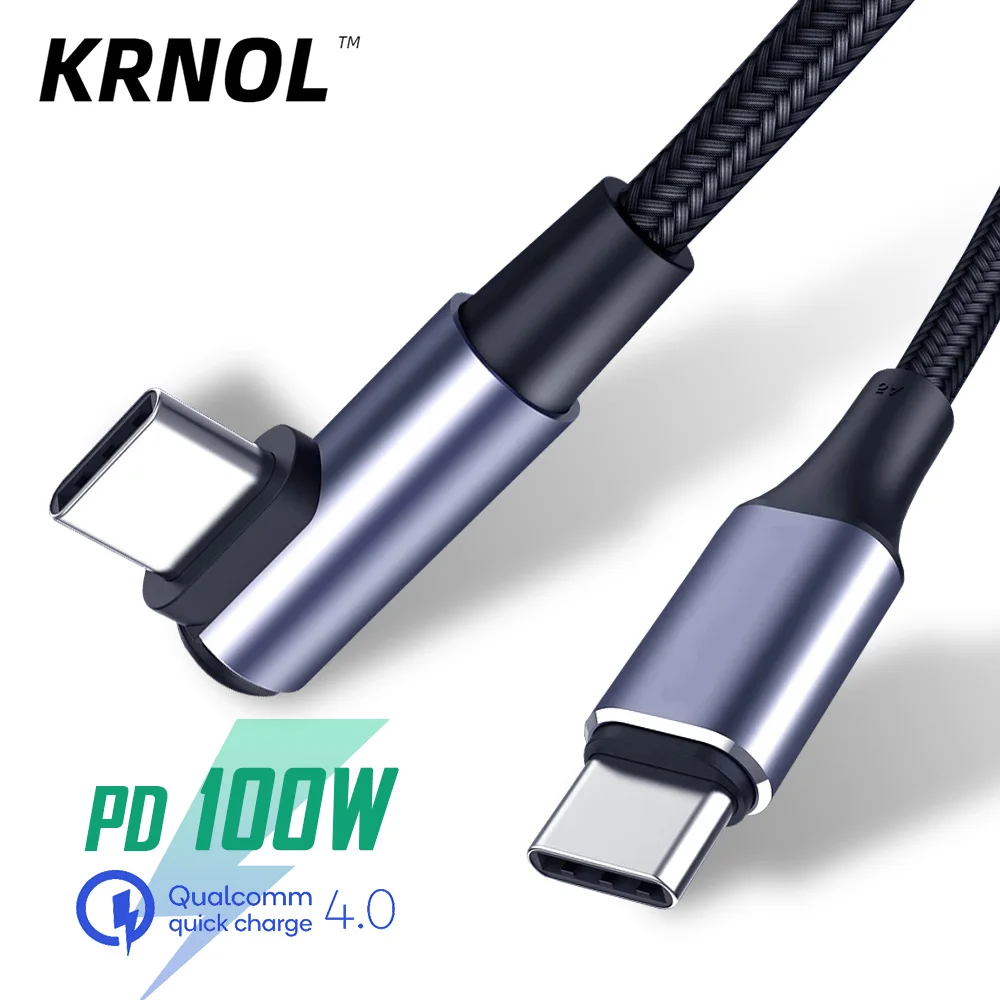 100W PD USB Type C to Cable Right Angle Wire for Macbook Mobile Phone 5A Tipo Fast Quick Charging Cord 90 Degree Cabel | Мобильные