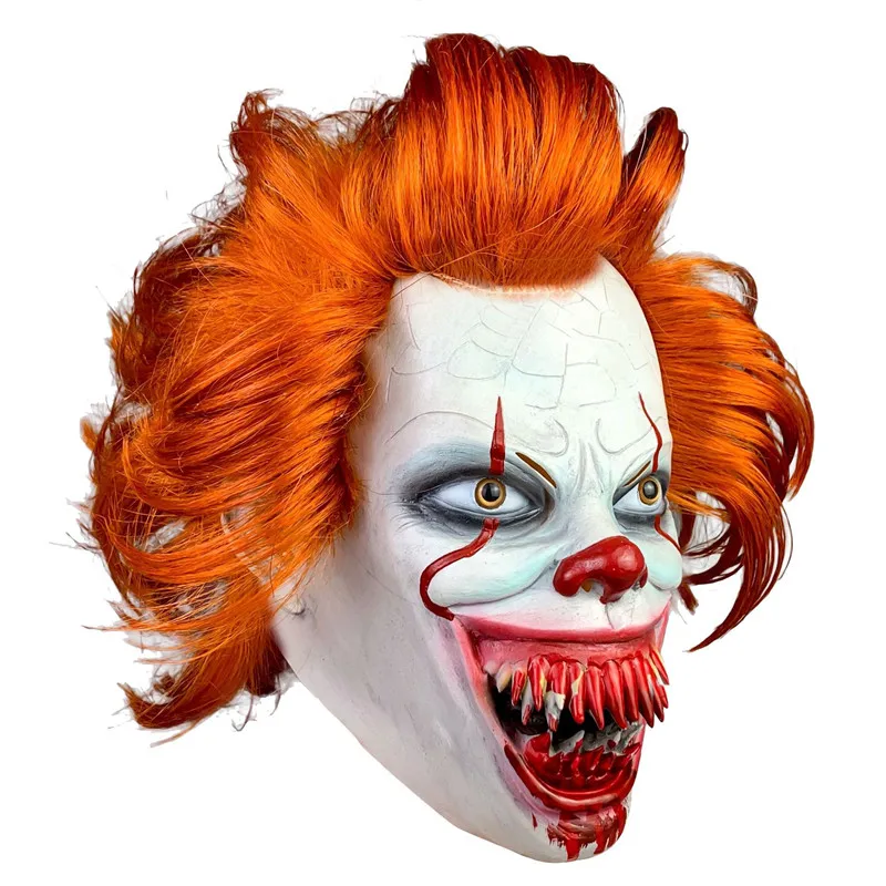 2019 полное лицо Джокер маска пеннивайза Stephen King It Chapter Two 2 ужас Костюмированная