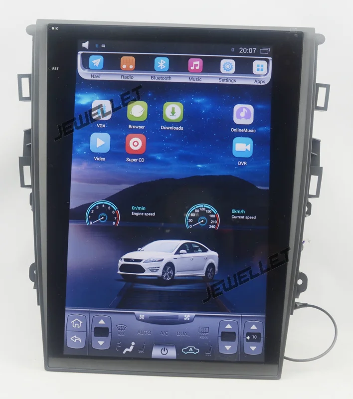 12," tesla стиль вертикальный экран четырехъядерный Android 6,0 автомобиль gps Радио Навигация для ford Mondeo 2013