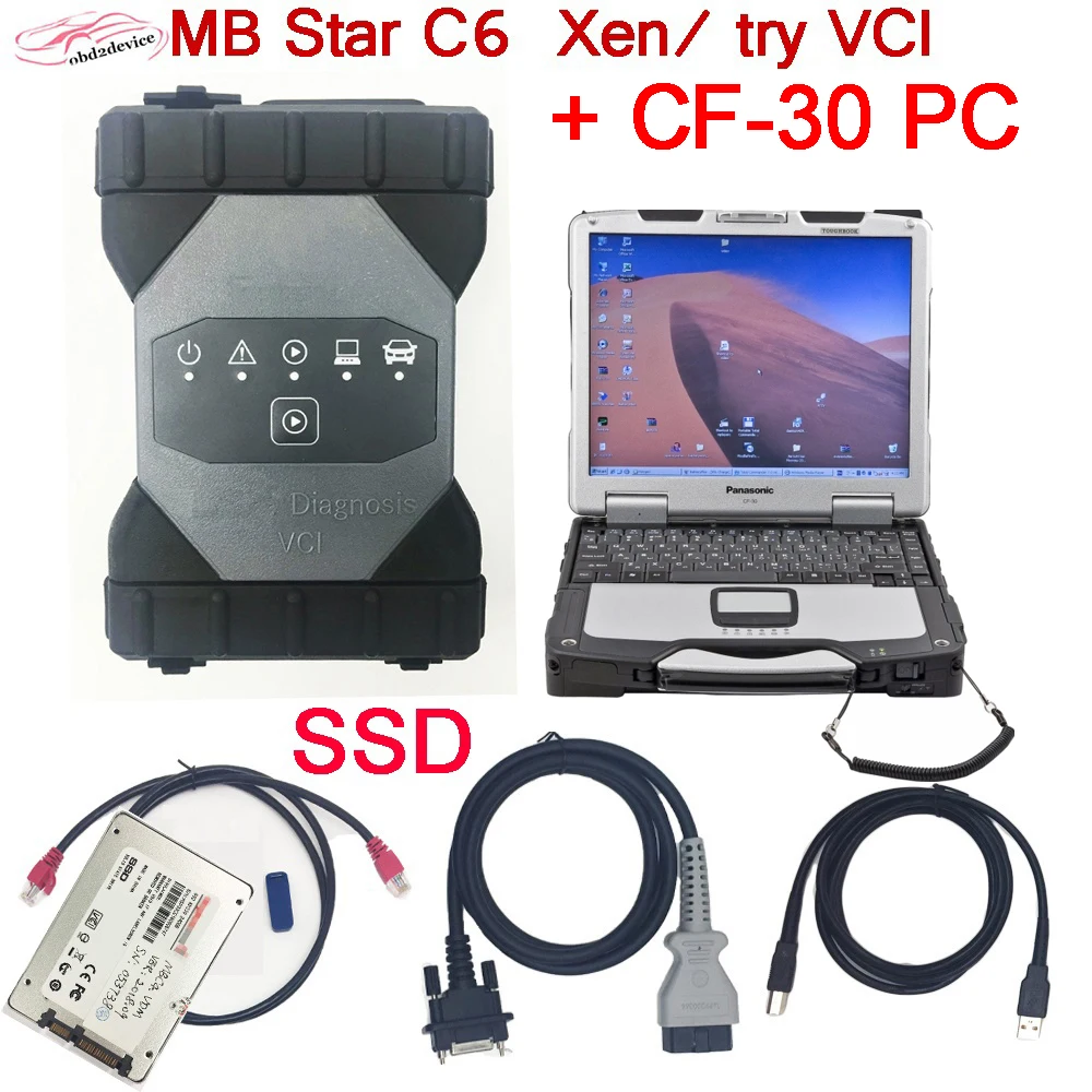 Автомобильный диагностический инструмент DOIP MB Star C6 мультиплексор VCI программное