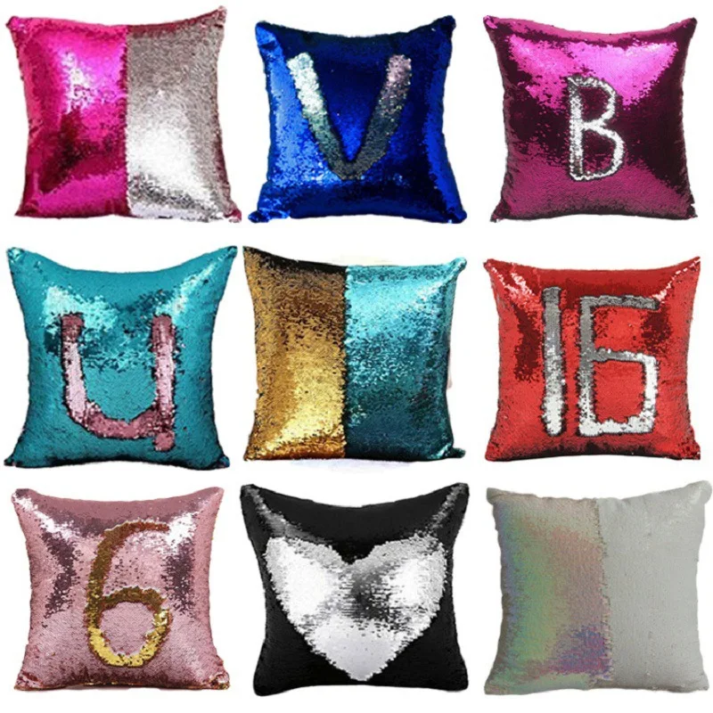 GY0768 модные двухцветный блестками пледы PillowsCase 1 шт. (NoFilling) волшебный Цвет