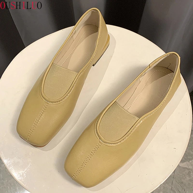 Женские балетки из мягкой кожи женские мокасины без застежки Повседневная обувь