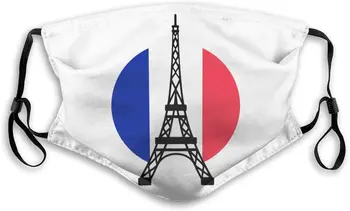 

Dust Face Mouth Mask With PM2.5 Filter Eiffel Flag France Paris Reusable Dustproof Respirator with Replaceable Filter for Adults