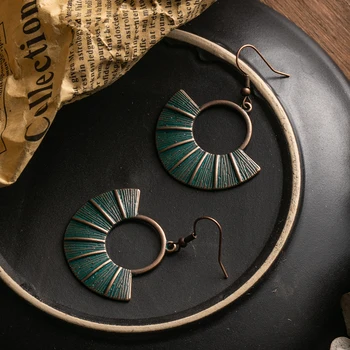

Vintage Boho Drop Earrings for Women Female Ethnic Hanging Dangle Earrings 2019 Party Indian Jewelry Gift Accessories